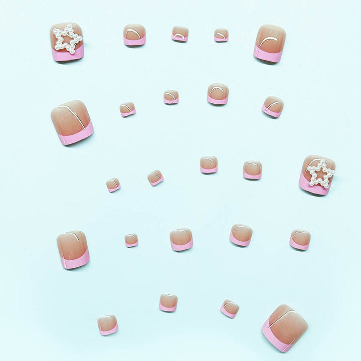 Foot nail art set with stylish 3D decorations Bowlift