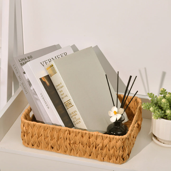Natural Fiber Woven Storage Basket Bowlift
