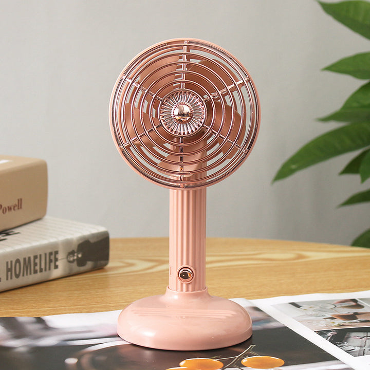 Unisex Portable Desktop Fan with Stylish Retro Design Bowlift