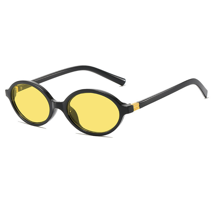 Vintage-Inspired Oval Frame Eyeglasses Bowlift