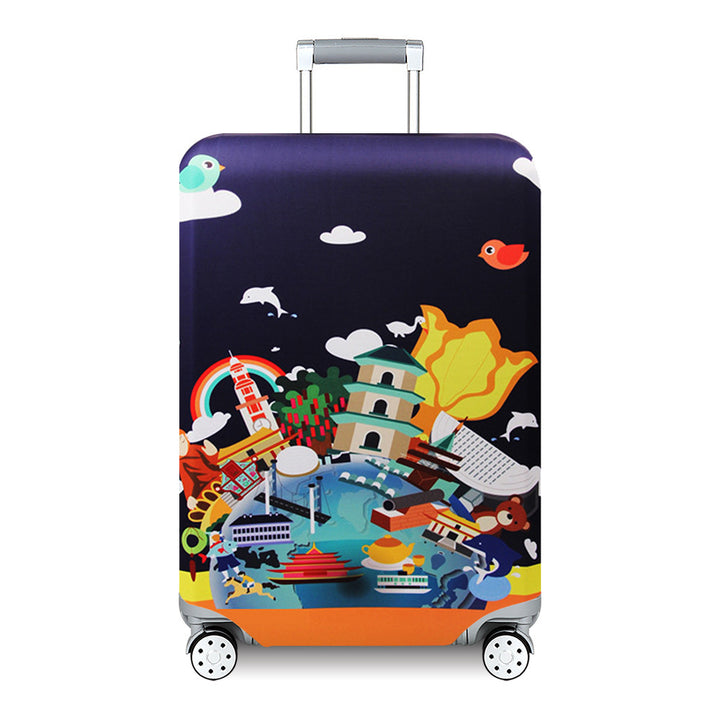 Women's Hard Shell Suitcase with Exotic Plant Pattern Bowlift