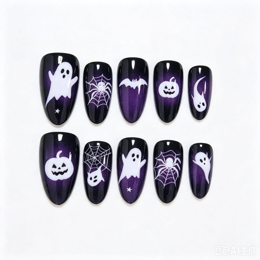 Halloween Themed Decorative Press-On Nails Bowlift