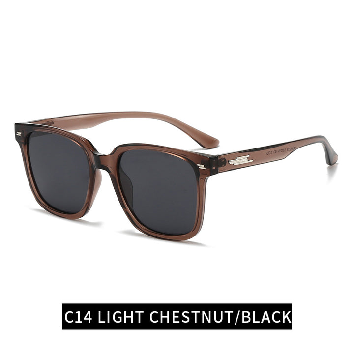 Women's fashionable square sunglasses with UV protection and flexible frame Bowlift