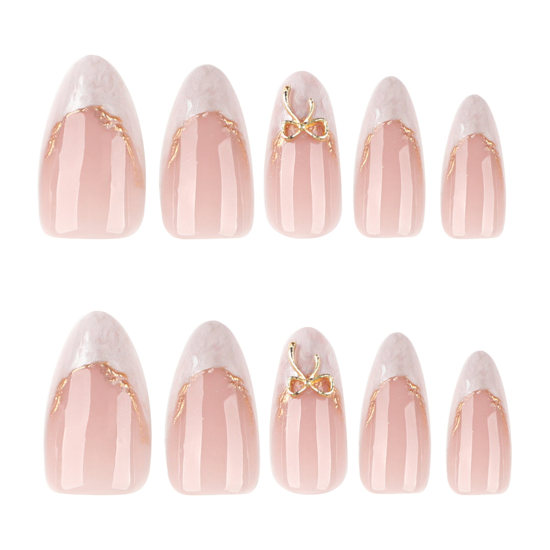 Decorative Stiletto Press-On Nails Bowlift
