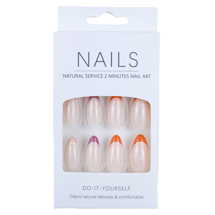 Artificial Nails in Modern Color Scheme Bowlift
