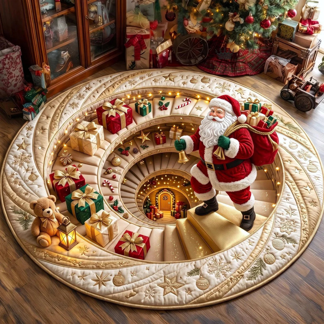 Fantastic Holiday Theme Round Carpet