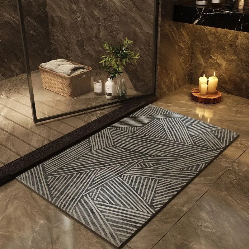 Modern Geometric Bath Mat Bowlift