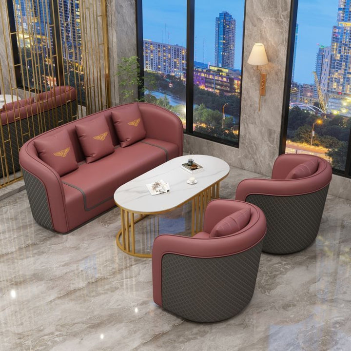 Luxury Upholstered Sofa Set Bowlift