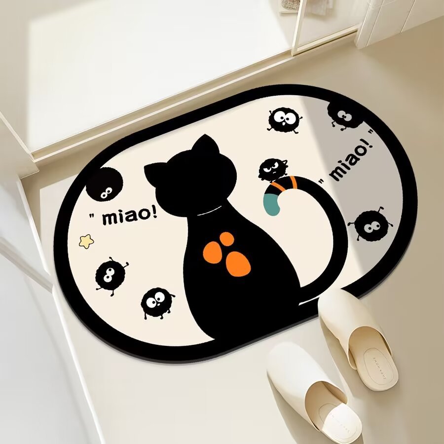 Fun Cat-Themed Bathroom Mat Bowlift