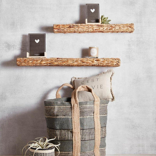 Handcrafted decoration basket made of natural materials Bowlift