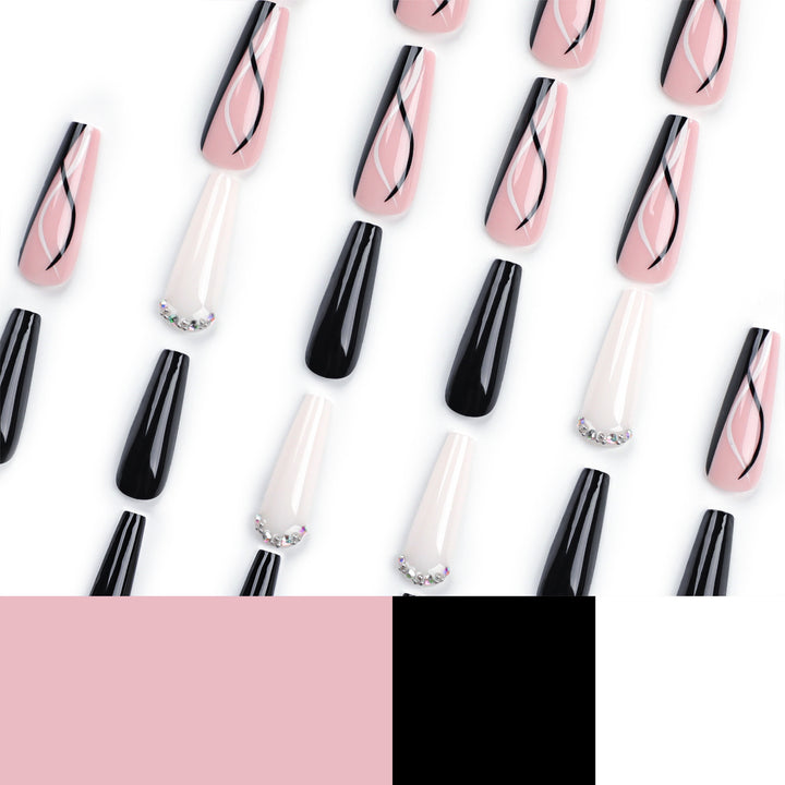 Artful acrylic nails with elegant design Bowlift