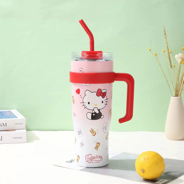 Women's insulated cup with integrated straw Bowlift