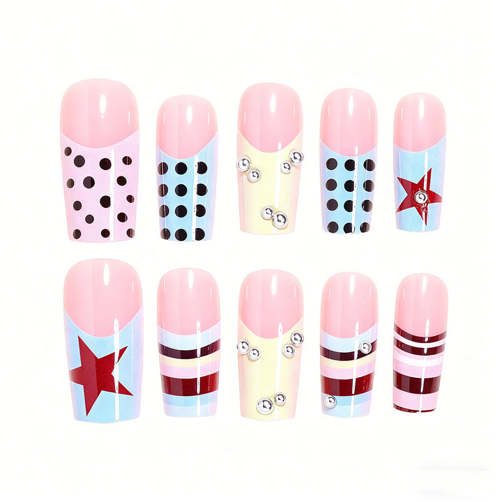 Abstract Design Press-On Nail Art Tips Bowlift