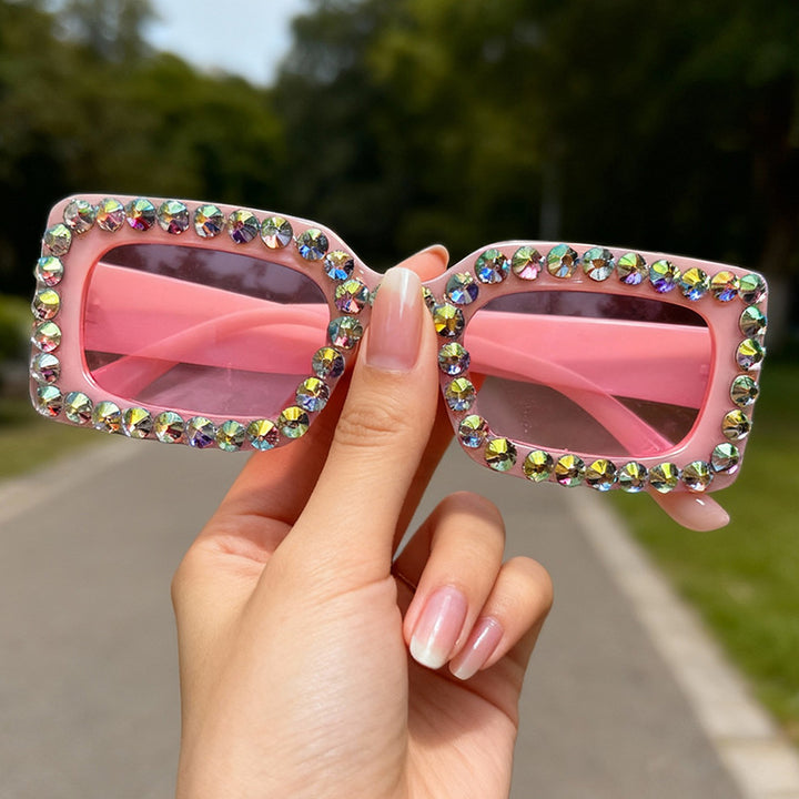 Decorative Rhinestone-Embellished Sunglasses Bowlift