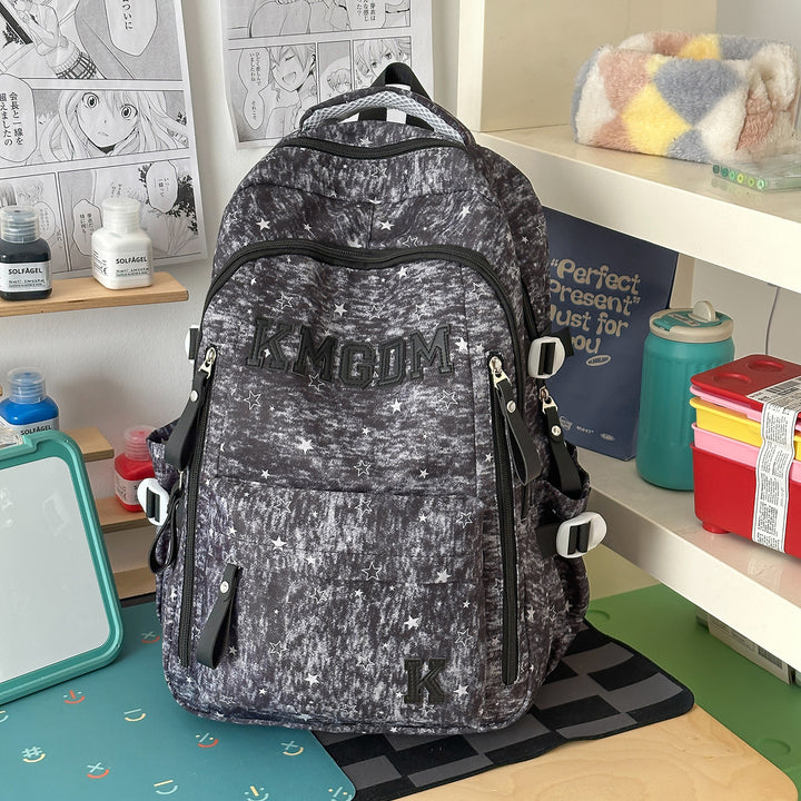 Stylish Star-Embellished Backpack
