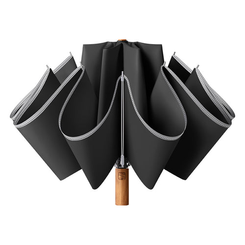 Women's practical folding umbrella with ergonomic grip Bowlift