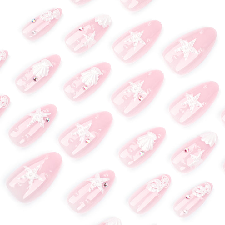 Artistic nail designs with shell and star motif Bowlift