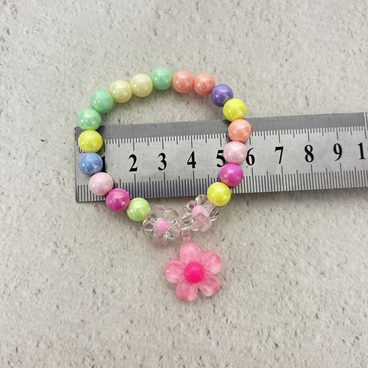 Colorful bracelet with flower charms Bowlift
