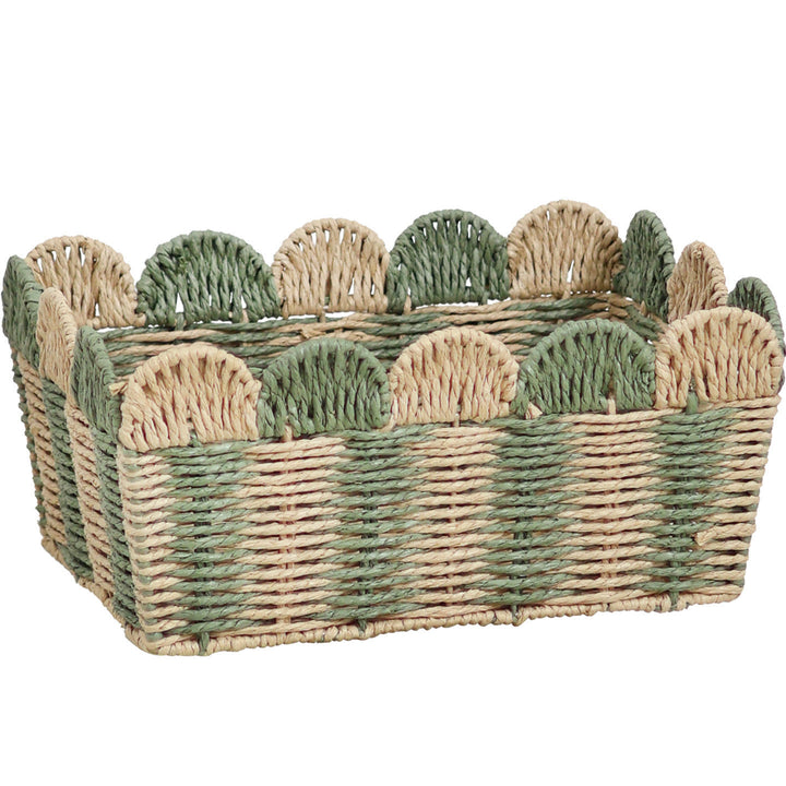 Decorative storage basket made of woven material Bowlift