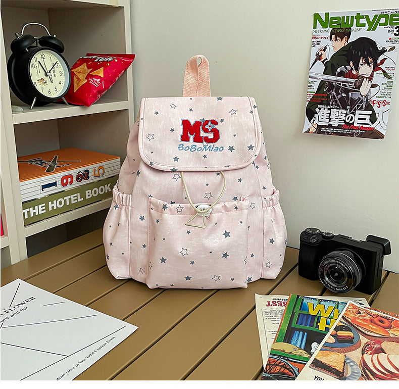 Casual Stars-Embellished Backpack