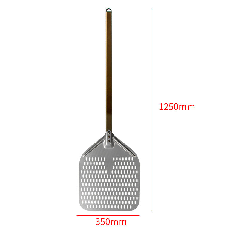 perforated aluminum pizza peel with extra-long ergonomic handle Bowlift