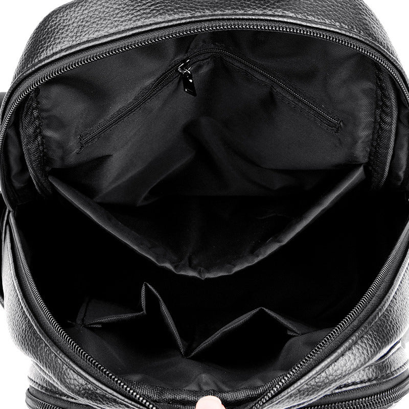 Fashionable Leather Backpack Bowlift