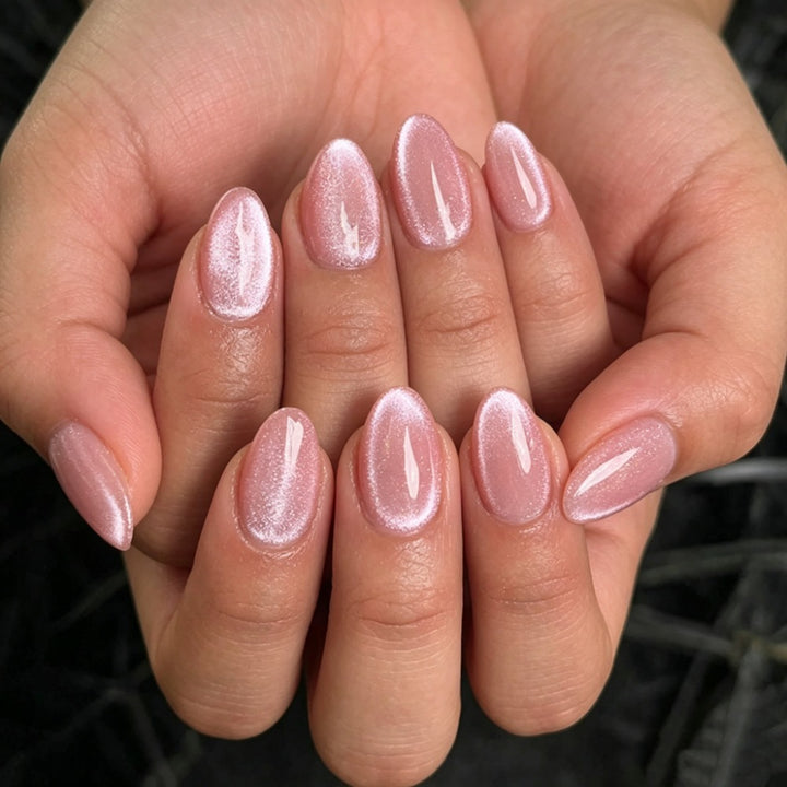 Artistic Press-On Nail Set with Celestial Design Bowlift