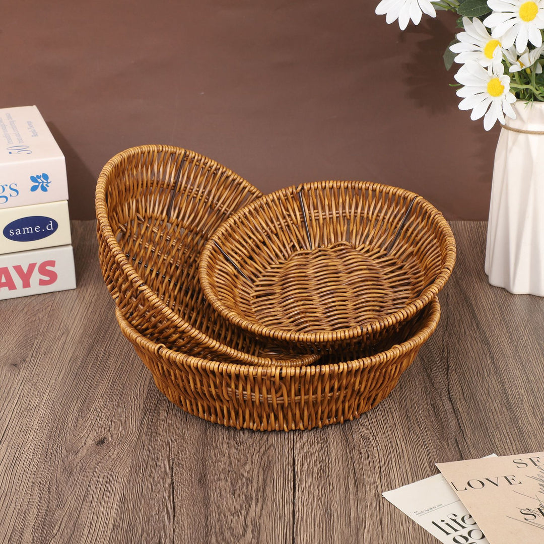 Decorative Wicker Storage Bowl Bowlift