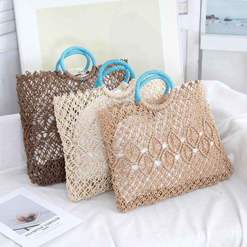 Macramé Tote Bag with Artistic Designs Bowlift