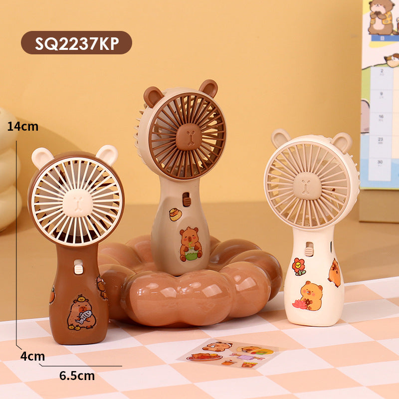 Unisex Cute Animal-Shaped Handheld Fan Bowlift