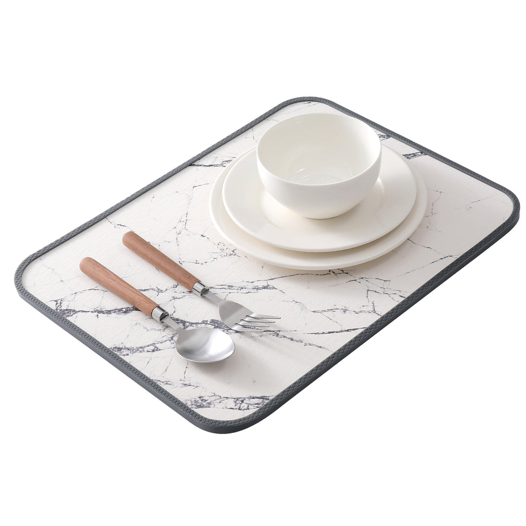 Marble Effect Kitchen Work Surface Protector Mat