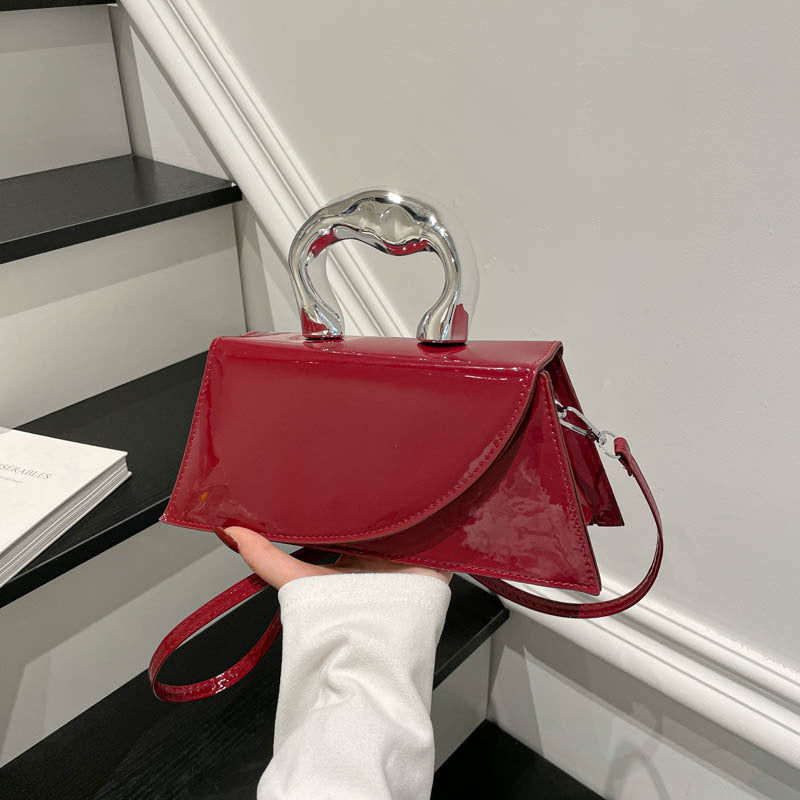 WoChic Patent Leather Handheld Purse Bowlift