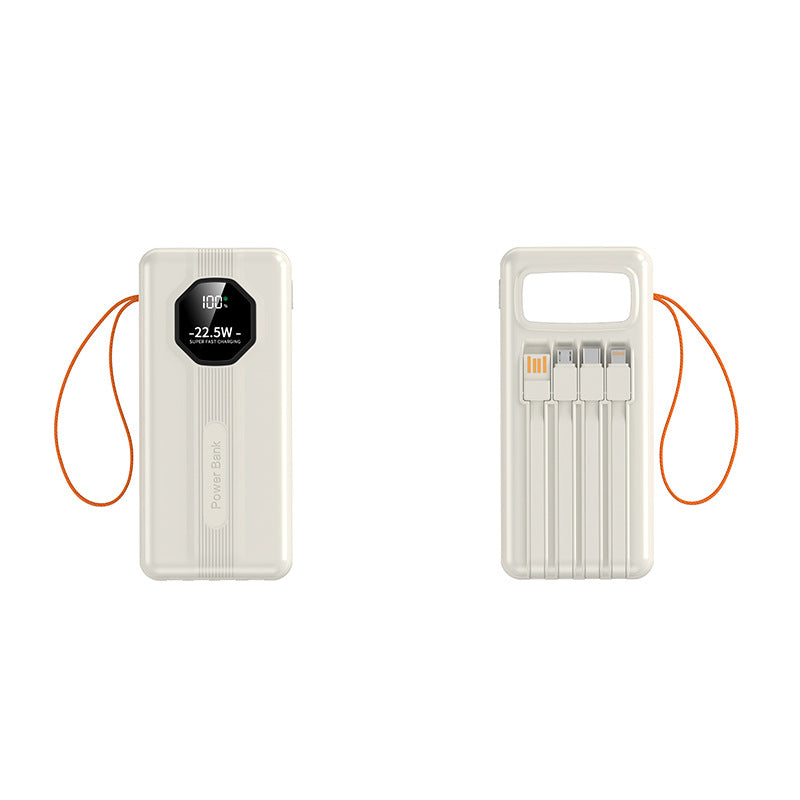 Portable power bank with integrated charging cables and intelligent fast charging function Bowlift
