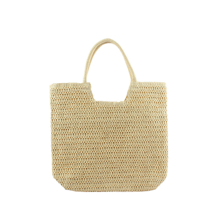 Handbag Made From Handwoven Natural Material With Large Carrying Handles Bowlift