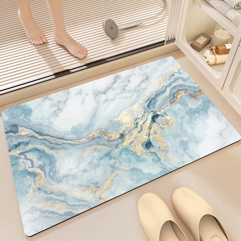 Floral Print Bath Mat Bowlift