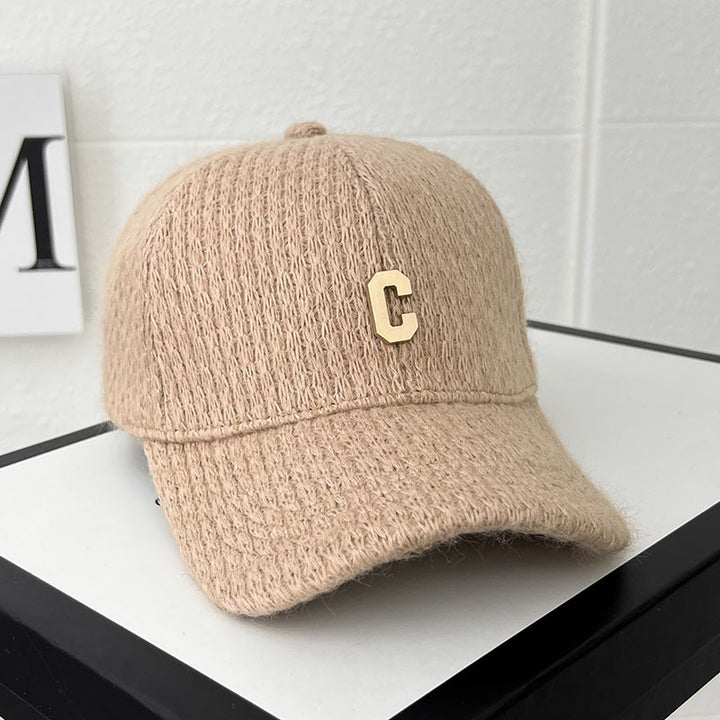 Women's Cozy Knitted Baseball Cap Bowlift