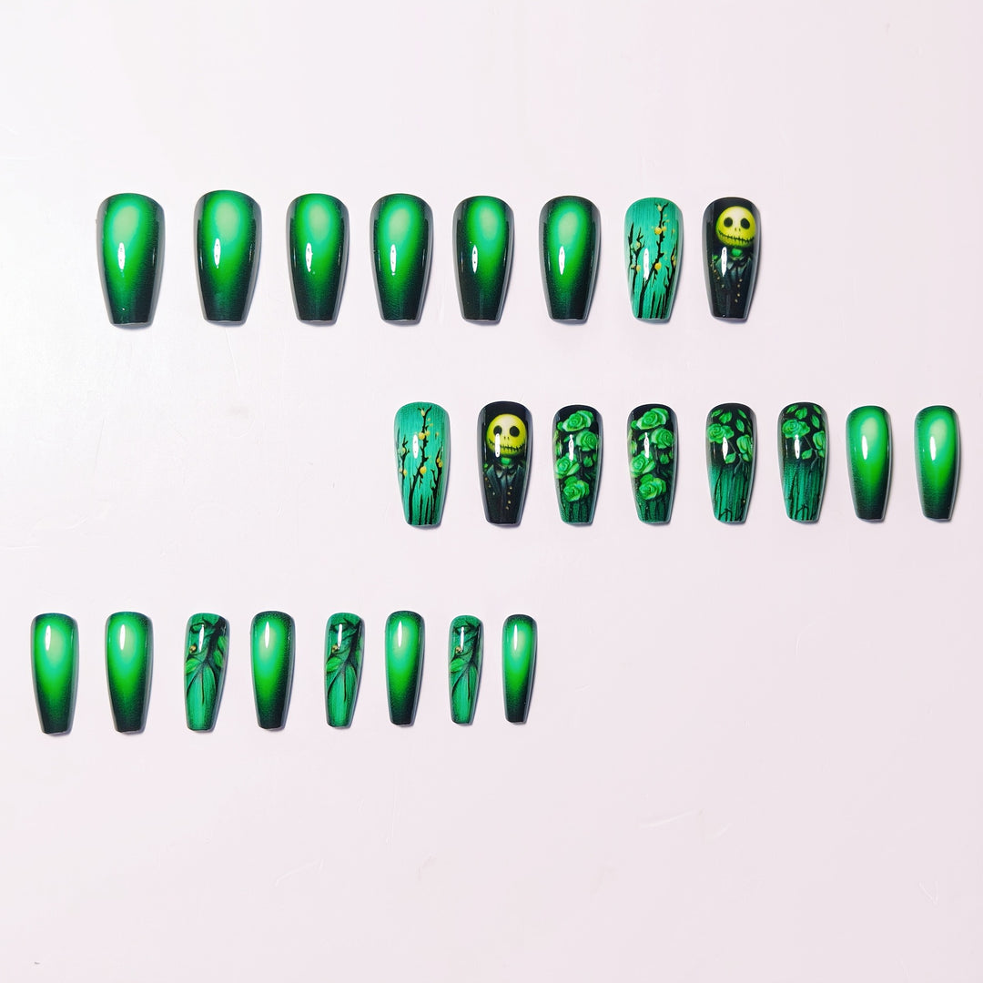 Creative Nail Art Set with Green Design Bowlift
