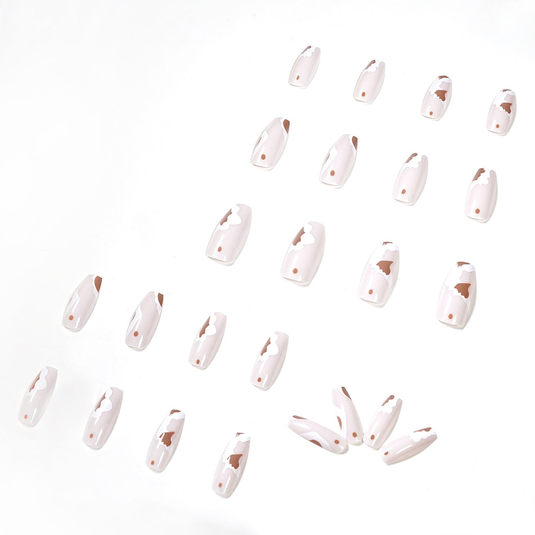 Artistic acrylic nails with trendy design Bowlift
