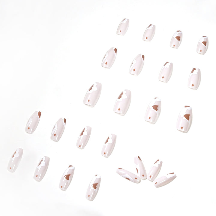 Artistic acrylic nails with trendy design Bowlift