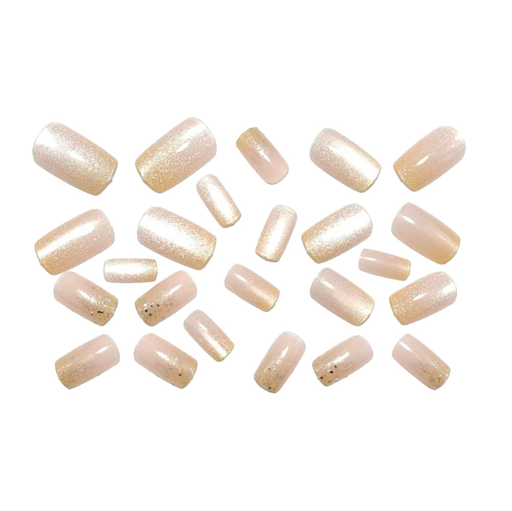 Artificial nails with elegant glitter accents Bowlift