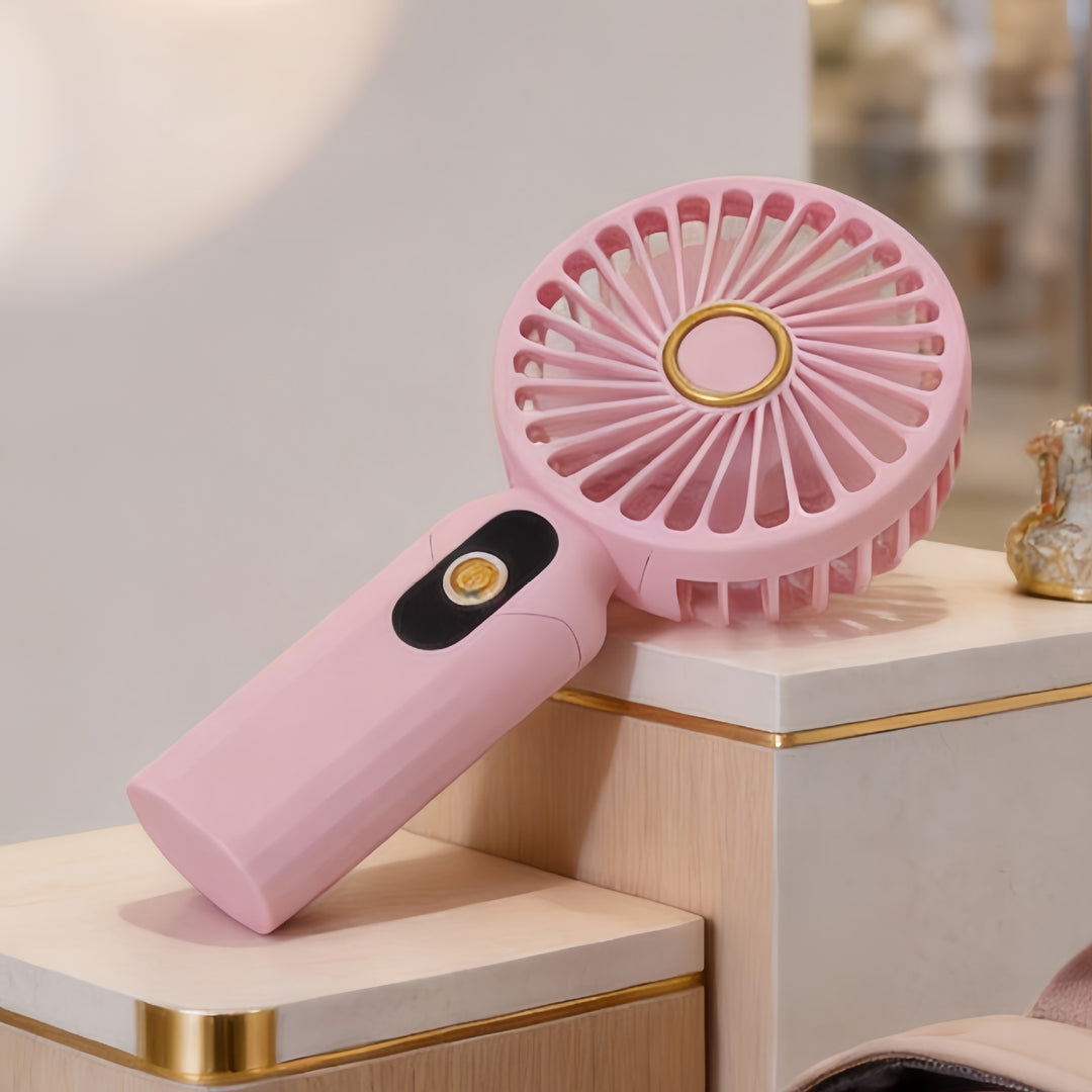 Women's Portable Hand Fan with Digital Display Bowlift   1782815881