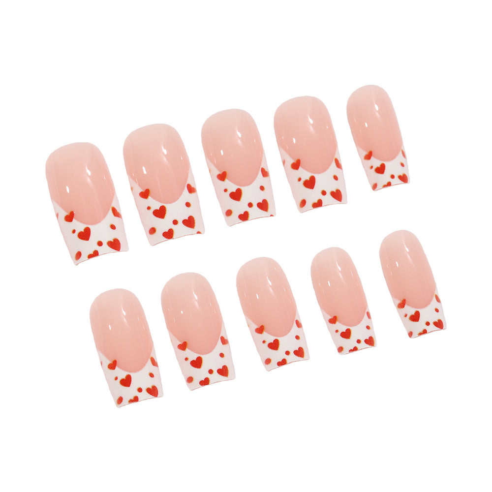 Artificial nails with heart design Bowlift