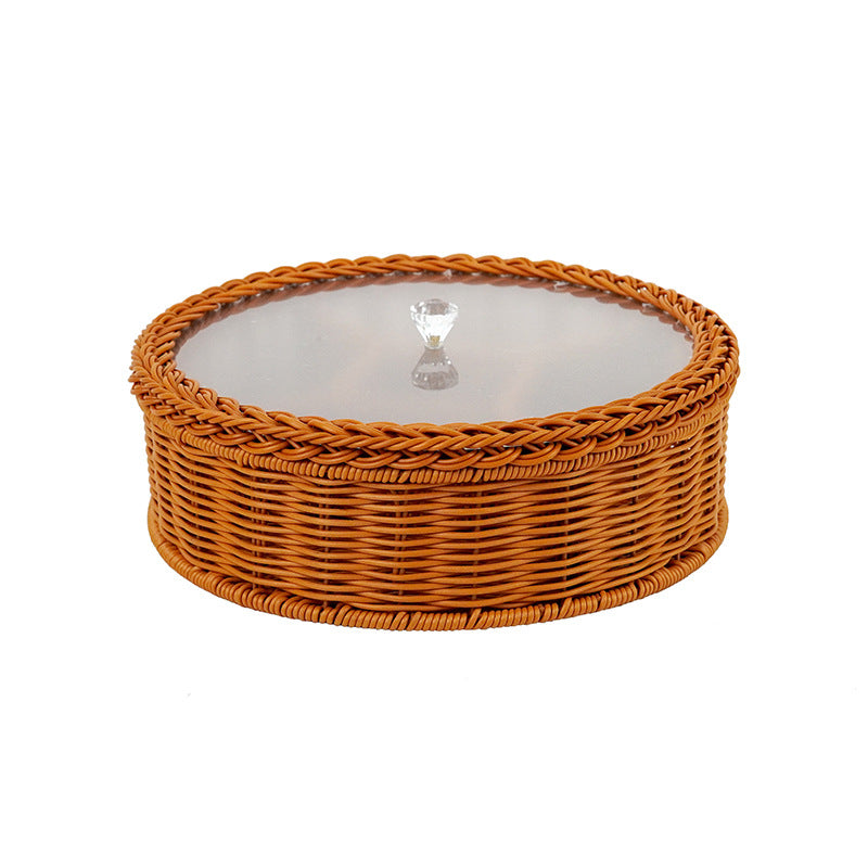 Ladies Elegant Fruit Bowl with Clear Glass Lid Bowlift