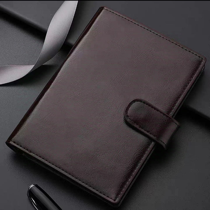 Elegant Textured Leather Planner Wallet Bowlift
