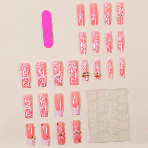 Floral Decorative 3D Nail Art Extensions Bowlift