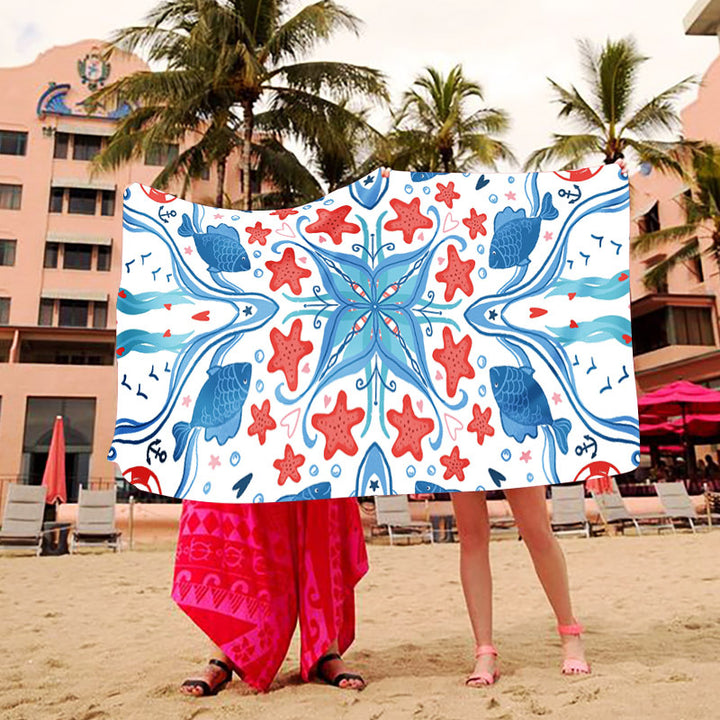 Beach blanket with creative art design Bowlift