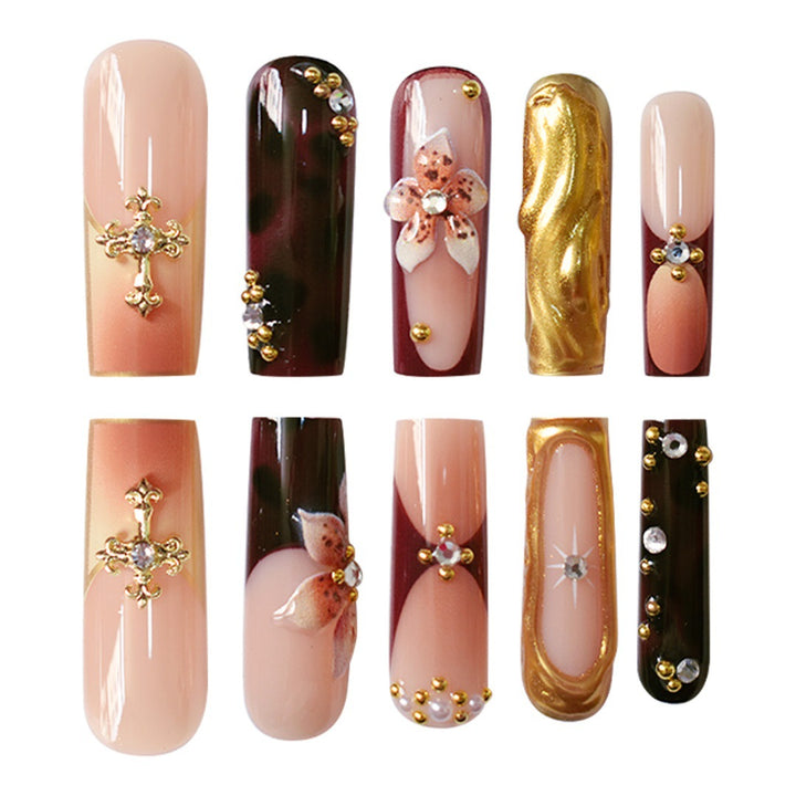 Ornate Press-On Nail Art Extensions Bowlift
