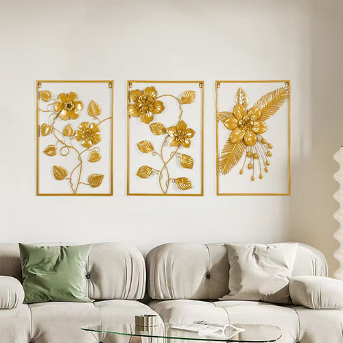 Floral Metal Wall Artwork Bowlift