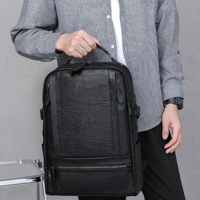 Premium Leather Backpack Bowlift