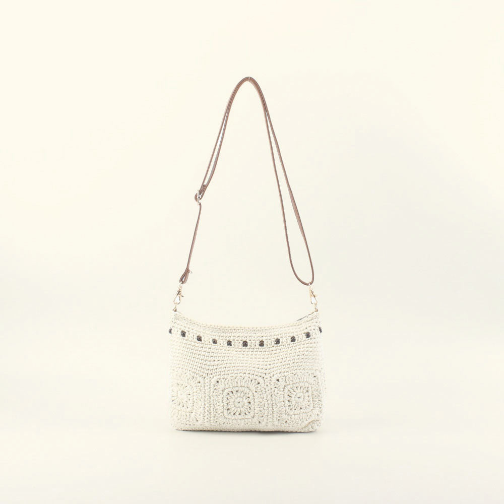 Crochet shoulder bag with stylish accents Bowlift